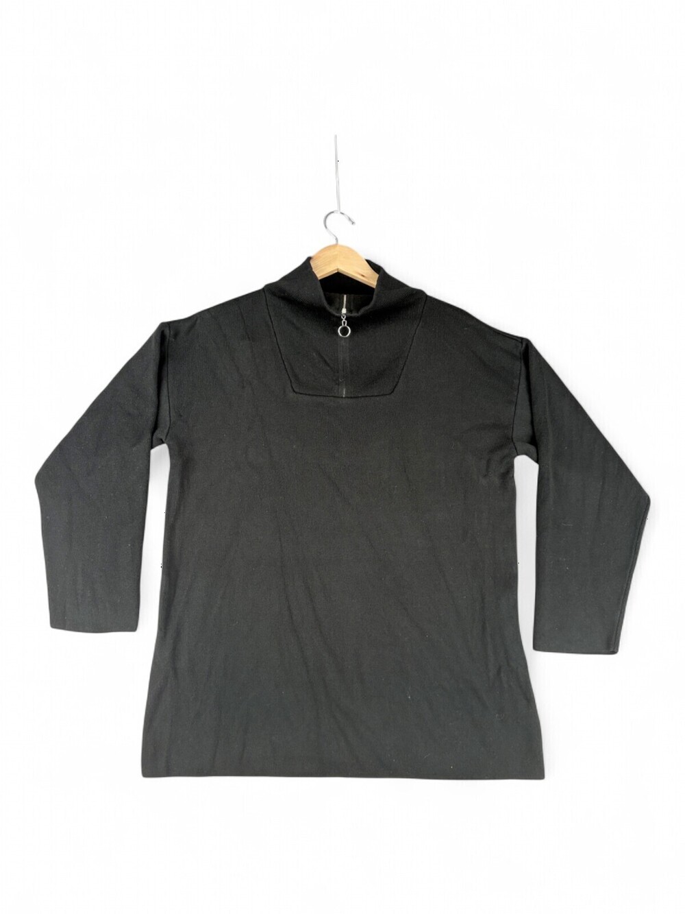Irmak Kerekli Black Quarter-Zip Turtleneck Sweater XL